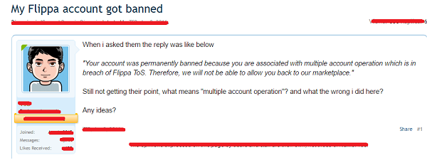 Flippa Scam- “My Flippa account got banned” Why?